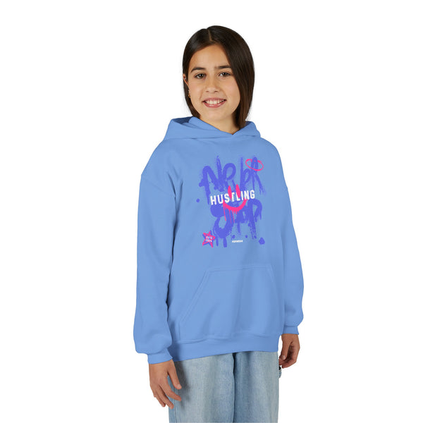 Hustle Mode (Kids) Youth Heavy Blend Hooded Hoodie - Never Stop