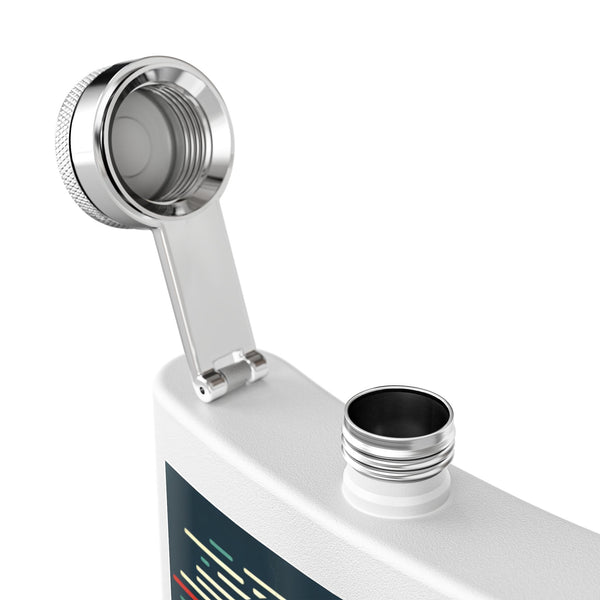 Flask, Hustle Mode - Stainless Steel 6oz (Retro Sports)