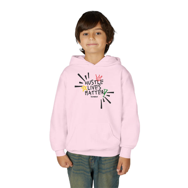 Hustle Mode (Kids) Youth Heavy Blend Hooded Hoodie - Hustle Lives Matter