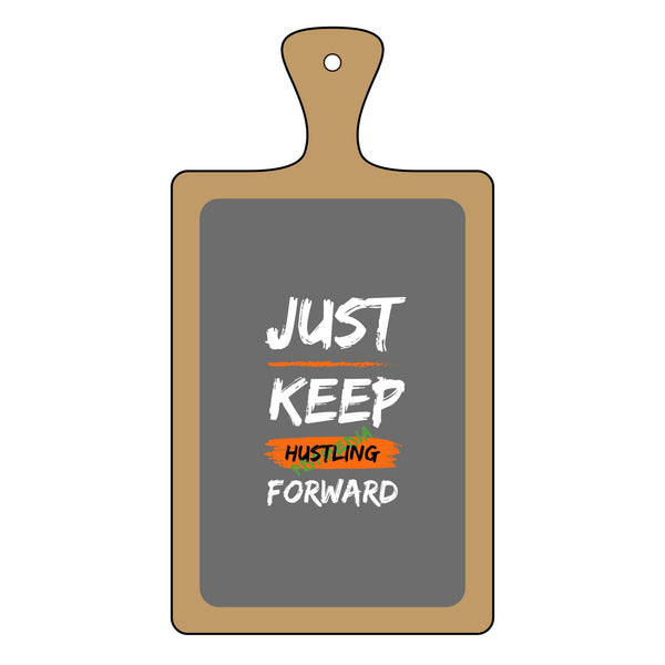 Charcuterie Board - Keep Hustling (Engraving) - Hosting Experience Upgrade Acacia Wood Slate Cheese Lovers Entertaining Statement Piece