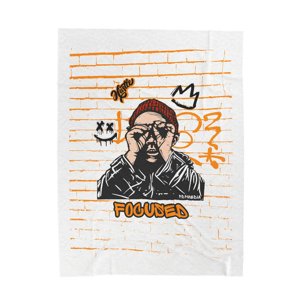 Hustle Mode Plush Blanket - Focused King's Crown (Black)