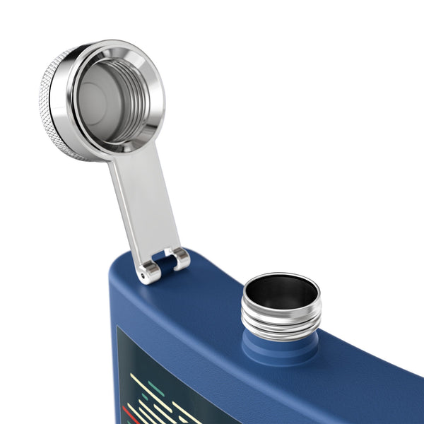 Flask, Hustle Mode - Stainless Steel 6oz (Retro Sports)