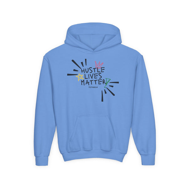 Hustle Mode (Kids) Youth Heavy Blend Hooded Hoodie - Hustle Lives Matter
