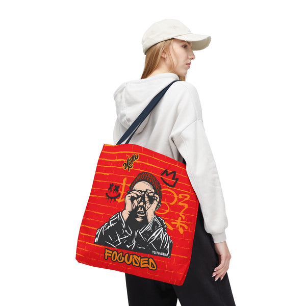 Hustle Mode Tote Bag - Focused Black Crown