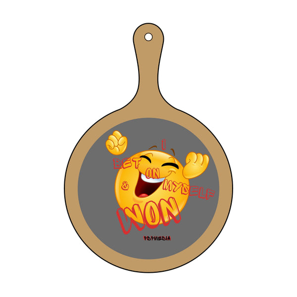 Charcuterie Board - Bet on Myself (Engraving) - Hosting Experience Upgrade Acacia Wood Slate Cheese Lovers Entertaining Statement Piece