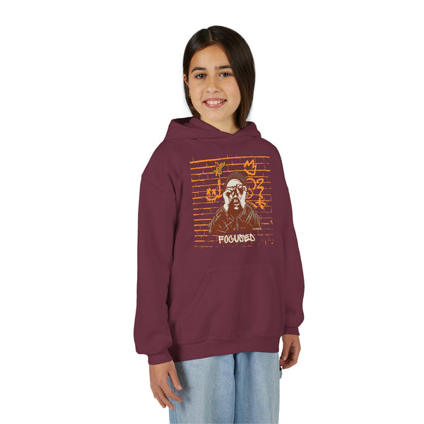 Hustle Mode (Kids) Youth Heavy Blend Hooded Hoodie - Focused (Y)