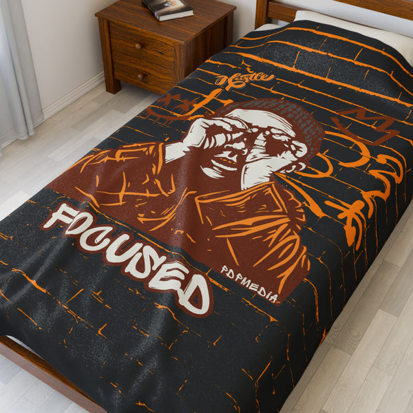 Hustle Mode Plush Blanket - Focused King's Crown (Brown)