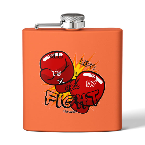 Flask, Hustle Mode - Stainless Steel 6oz (All My Life)