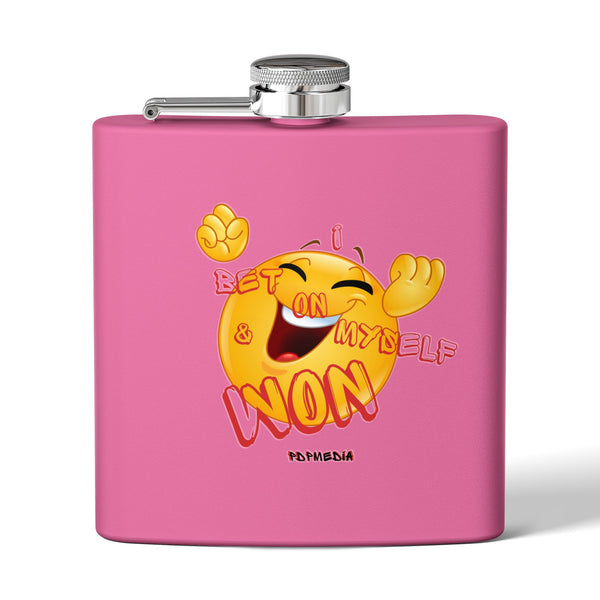 Flask, Hustle Mode - Stainless Steel 6oz (I Won)