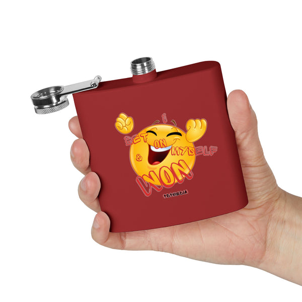 Flask, Hustle Mode - Stainless Steel 6oz (I Won)