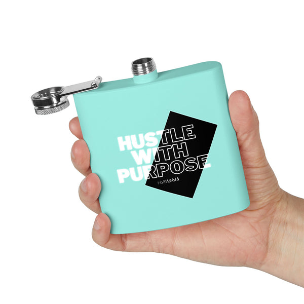 Flask, Hustle Mode - Stainless Steel 6oz (Hustle With Purpose)