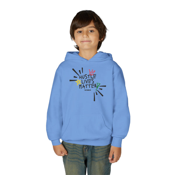 Hustle Mode (Kids) Youth Heavy Blend Hooded Hoodie - Hustle Lives Matter