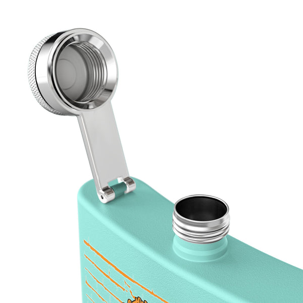 Flask, Hustle Mode - Stainless Steel 6oz (Focused Brown Crown)