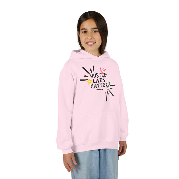 Hustle Mode (Kids) Youth Heavy Blend Hooded Hoodie - Hustle Lives Matter