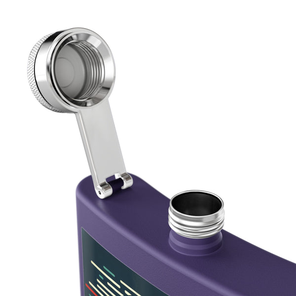 Flask, Hustle Mode - Stainless Steel 6oz (Retro Sports)