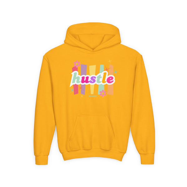 Hustle Mode (Kids) Youth Heavy Blend Hooded Hoodie - Pastel Hustle