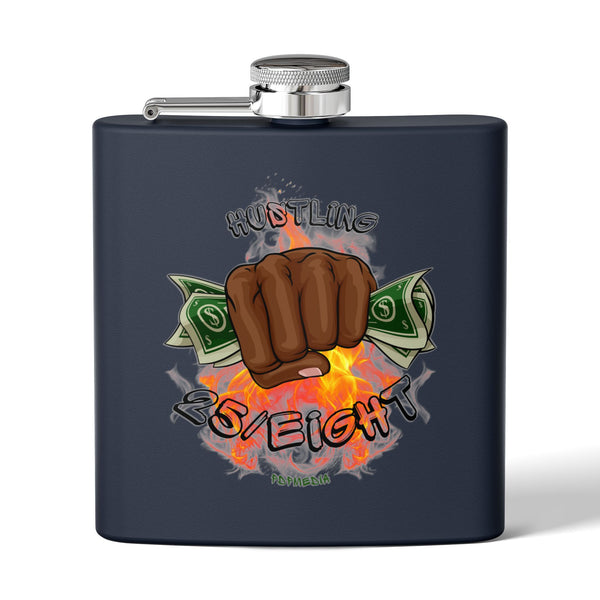 Flask, Hustle Mode - Stainless Steel 6oz (Hustling 25/Eight Black)