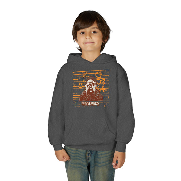 Hustle Mode (Kids) Youth Heavy Blend Hooded Hoodie - Focused (Y)