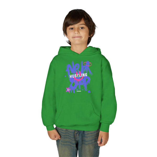 Hustle Mode (Kids) Youth Heavy Blend Hooded Hoodie - Never Stop