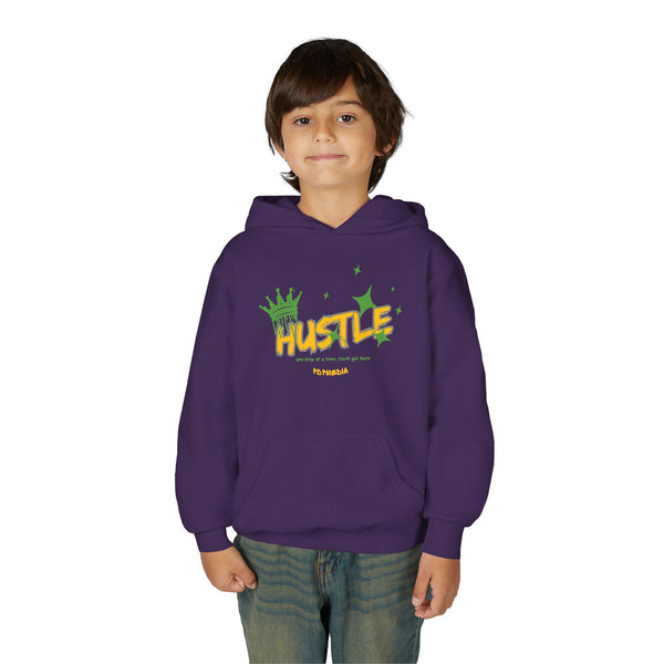 Hustle Mode (Kids) Youth Heavy Blend Hooded Hoodie - King Hustle