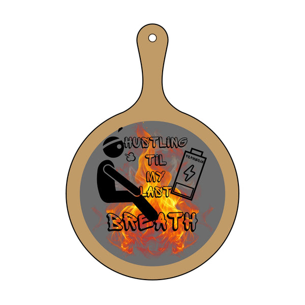 Charcuterie Board - Last Breath (Engraving) - Hosting Experience Upgrade Acacia Wood Slate Cheese Lovers Entertaining Statement Piece