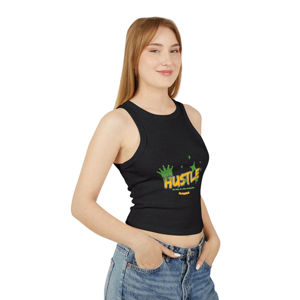 Racer Tank Top - 'Hustle' Crown Design for Women