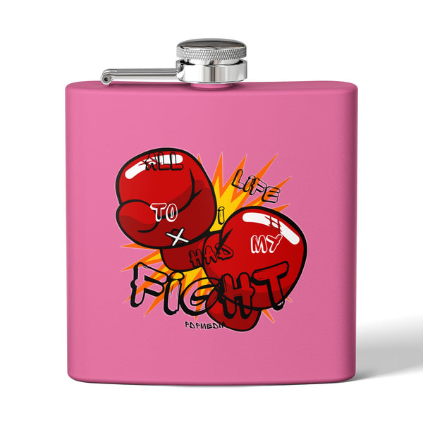 Flask, Hustle Mode - Stainless Steel 6oz (All My Life)