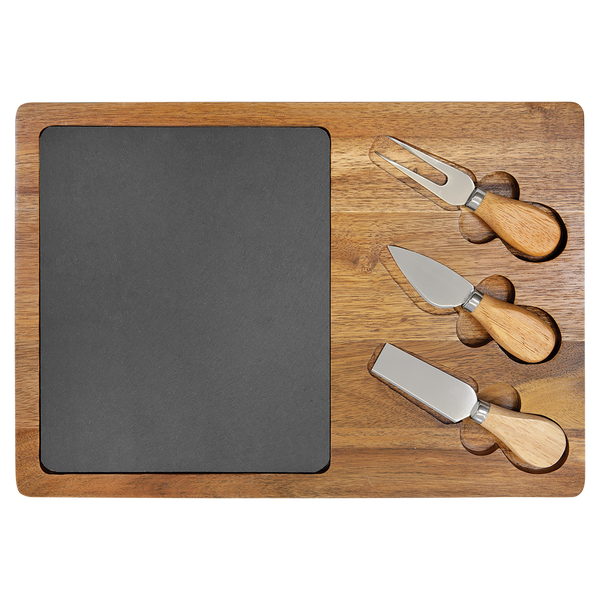 Charcuterie Board - Born to Hustle (Engraving) - Hosting Experience Upgrade Acacia Wood Slate Cheese Lovers Entertaining Statement Piece
