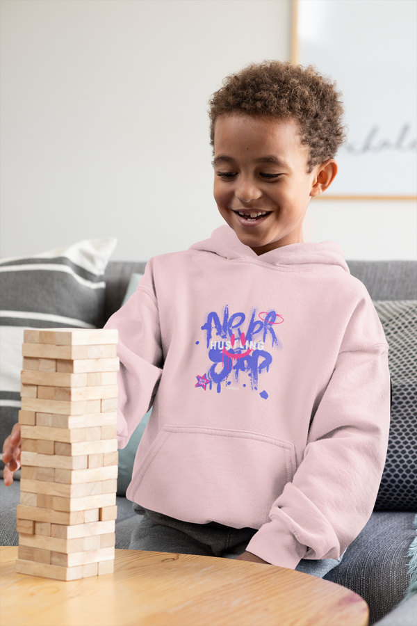 Hustle Mode (Kids) Youth Heavy Blend Hooded Hoodie - Never Stop