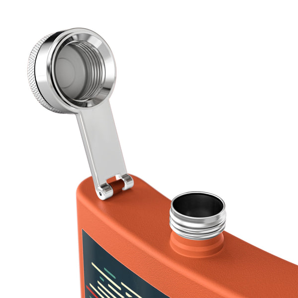 Flask, Hustle Mode - Stainless Steel 6oz (Retro Sports)