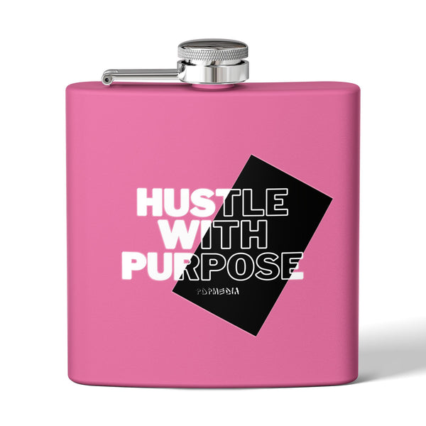 Flask, Hustle Mode - Stainless Steel 6oz (Hustle With Purpose)