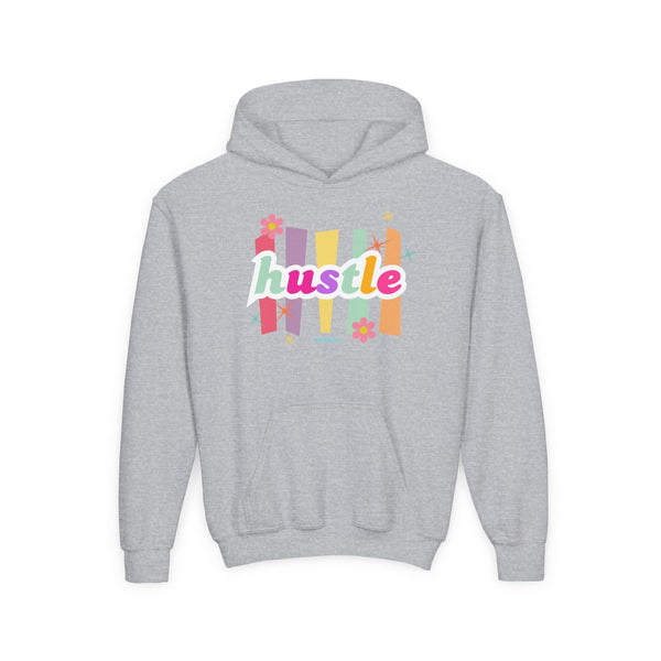 Hustle Mode (Kids) Youth Heavy Blend Hooded Hoodie - Pastel Hustle