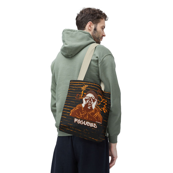 Hustle Mode Tote Bag - Focused Brown Crown