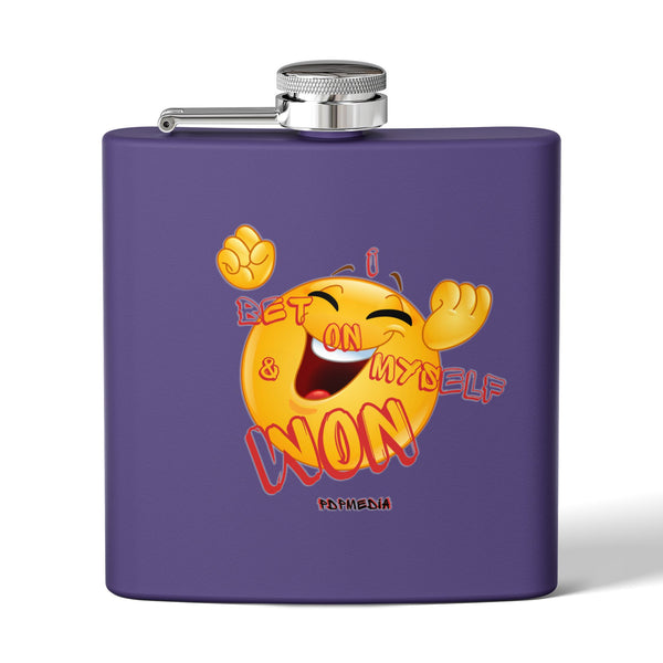 Flask, Hustle Mode - Stainless Steel 6oz (I Won)