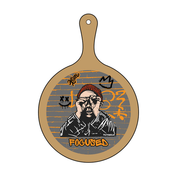 Charcuterie Board - Focused B (Engraving) - Hosting Experience Upgrade Acacia Wood Slate Cheese Lovers Entertaining Statement Piece