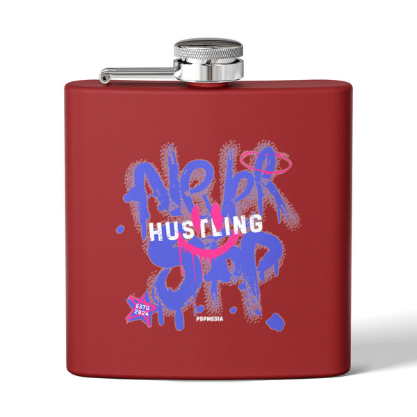 Flask, Hustle Mode - Stainless Steel 6oz (Never Stop)