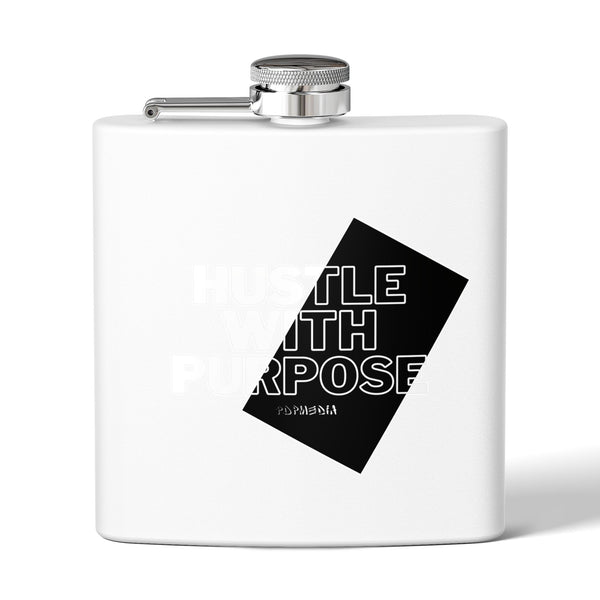 Flask, Hustle Mode - Stainless Steel 6oz (Hustle With Purpose)
