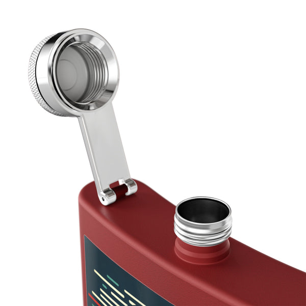 Flask, Hustle Mode - Stainless Steel 6oz (Retro Sports)