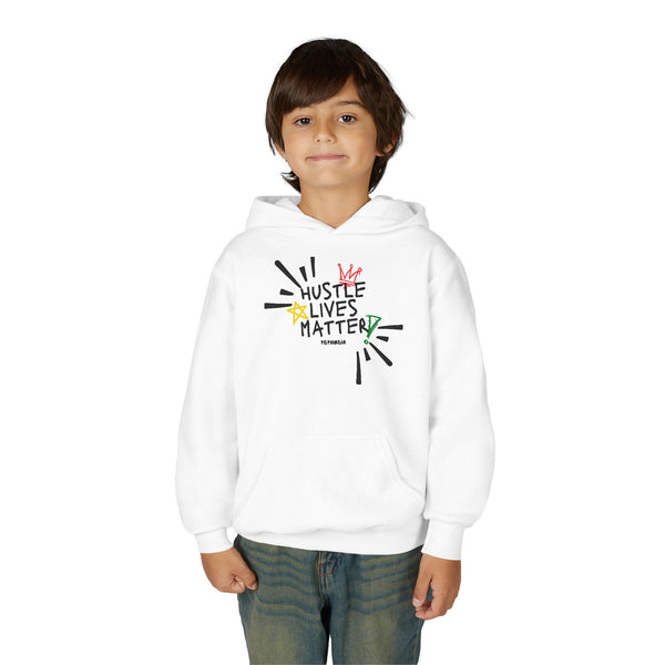 Hustle Mode (Kids) Youth Heavy Blend Hooded Hoodie - Hustle Lives Matter