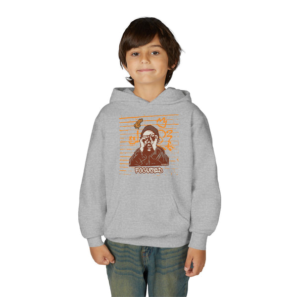 Hustle Mode (Kids) Youth Heavy Blend Hooded Hoodie - Focused (Y)