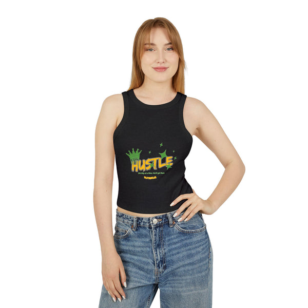 Racer Tank Top - 'Hustle' Crown Design for Women