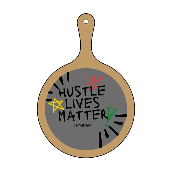 Charcuterie Board - Hustle Lives Matter (Engraving) - Hosting Experience Upgrade Acacia Wood Slate Cheese Lovers Entertaining Statement Piece