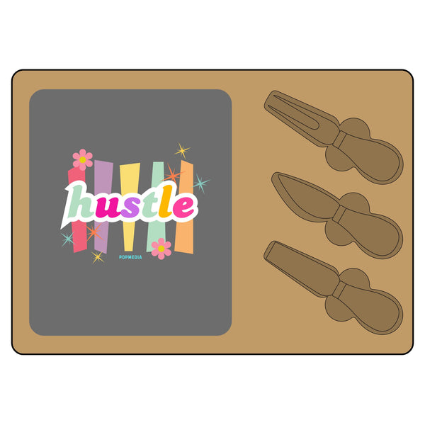 Charcuterie Board - Hustle Pastel (Engraving) - Hosting Experience Upgrade Acacia Wood Slate Cheese Lovers Entertaining Statement Piece