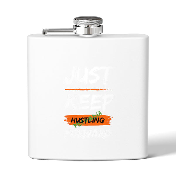 Flask, Hustle Mode - Stainless Steel 6oz (Keep Hustling Forward)