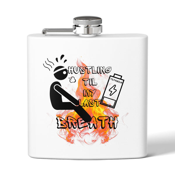 Flask, Hustle Mode - Stainless Steel 6oz (Last Breath)