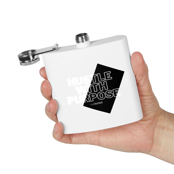 Flask, Hustle Mode - Stainless Steel 6oz (Hustle With Purpose)