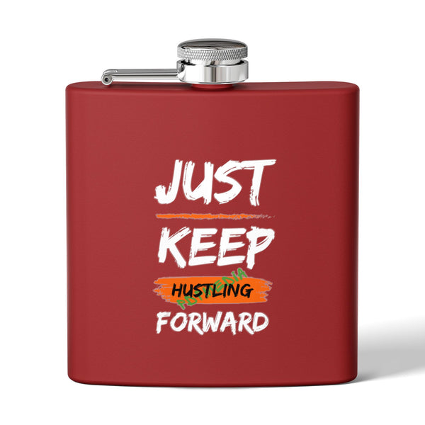 Flask, Hustle Mode - Stainless Steel 6oz (Keep Hustling Forward)