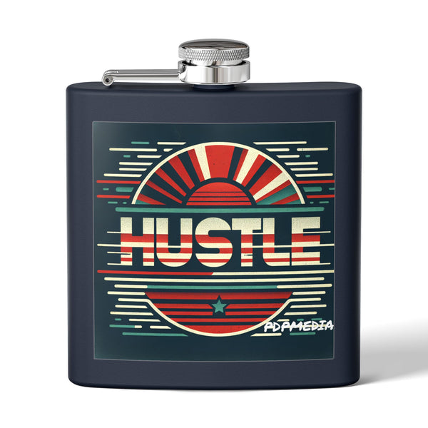 Flask, Hustle Mode - Stainless Steel 6oz (Retro Sports)