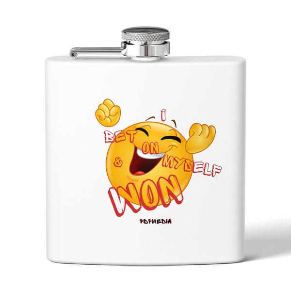 Flask, Hustle Mode - Stainless Steel 6oz (I Won)