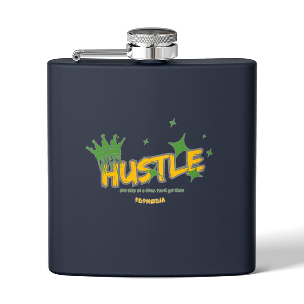 Flask, Hustle Mode - Stainless Steel 6oz (King Hustle)